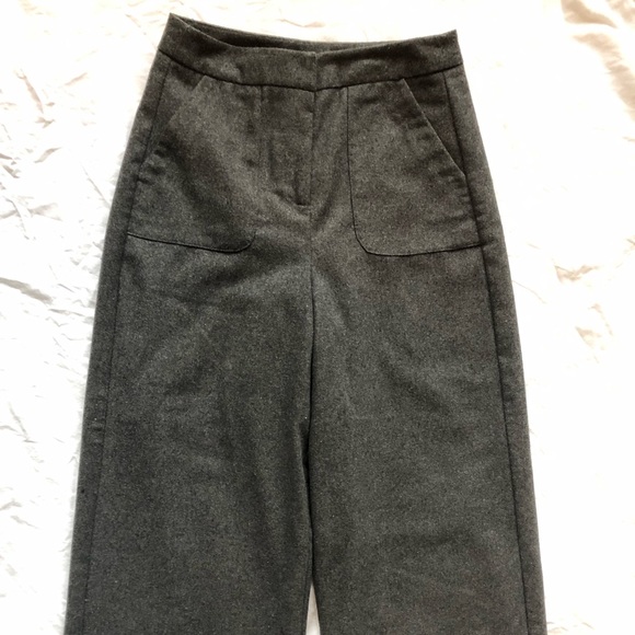 Wide Leg Grey Trousers - Picture 3 of 5